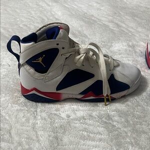 Jordan Kids Sneakers in White, Blue, and Red